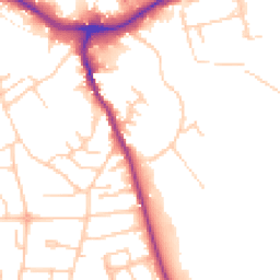 Daytime road noise heatmap for CW10 9BD
