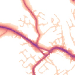 Daytime road noise heatmap for CW10 9EY