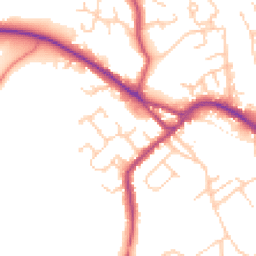 Daytime road noise heatmap for CW10 9HU
