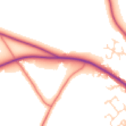 Daytime road noise heatmap for CW10 9JA