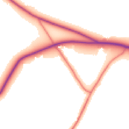 Daytime road noise heatmap for CW10 9JR