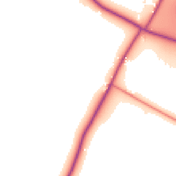 Daytime road noise heatmap for CW10 9NE