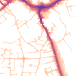 Daytime road noise heatmap for CW10 9PE