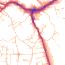 Daytime road noise heatmap for CW10 9PH
