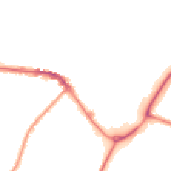Night-time road noise heatmap for CW11 1AD