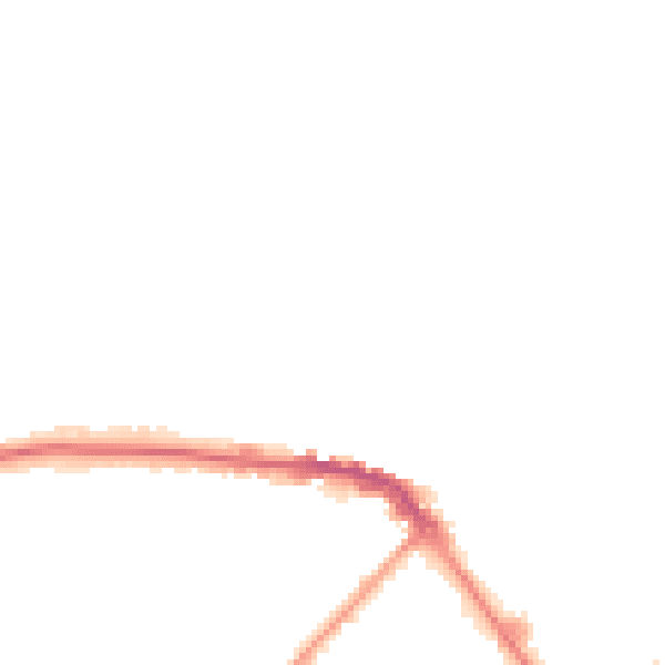 Night-time road noise heatmap for CW11 1DE