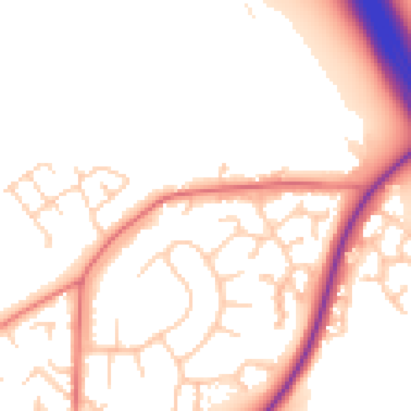 Daytime road noise heatmap for CW11 1DW