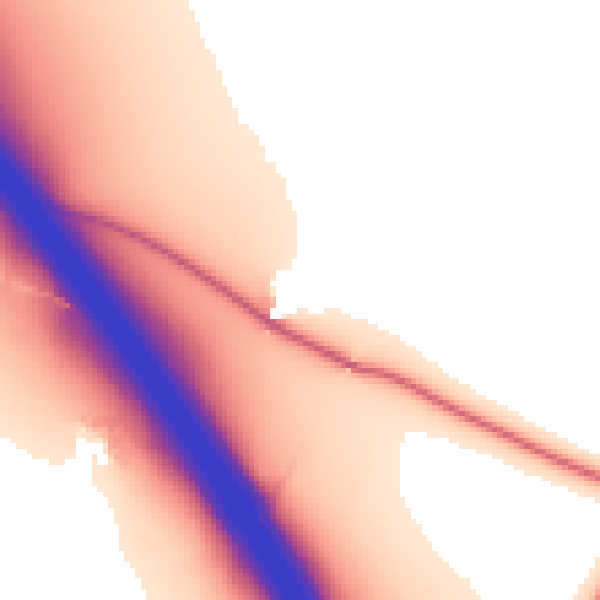 Daytime road noise heatmap for CW11 1RL