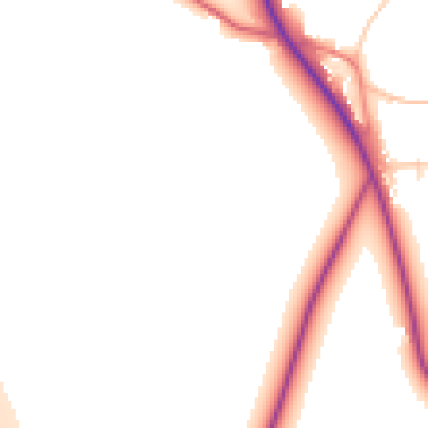 Daytime road noise heatmap for CW11 1SD