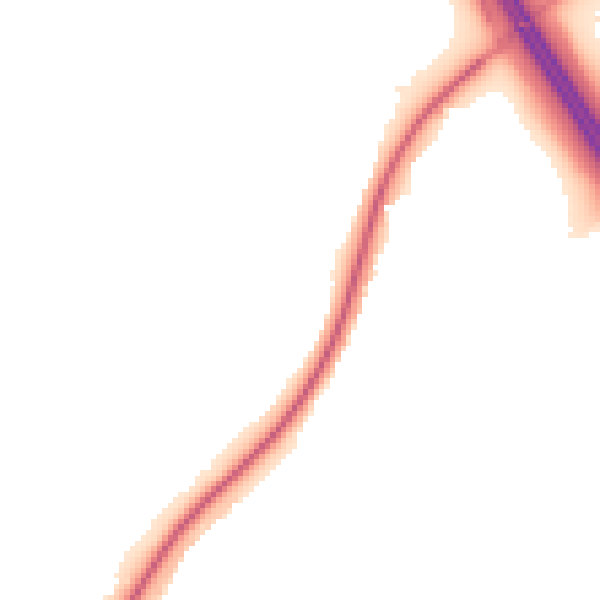 Night-time road noise heatmap for CW11 1YZ