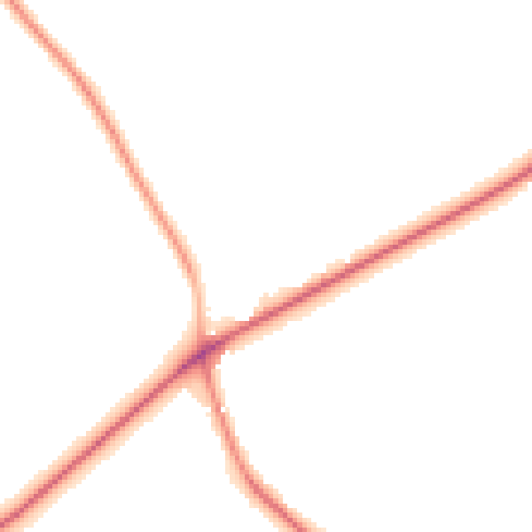Night-time road noise heatmap for CW11 2AD