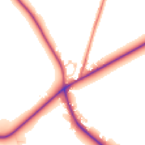 Daytime road noise heatmap for CW11 2AE
