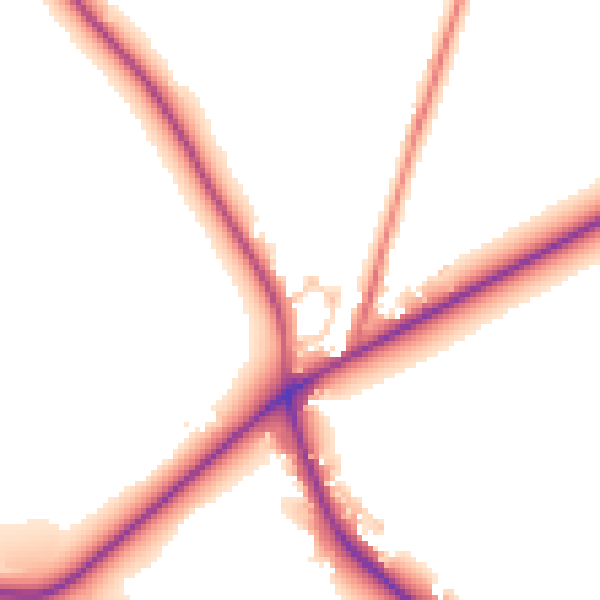 Daytime road noise heatmap for CW11 2AF