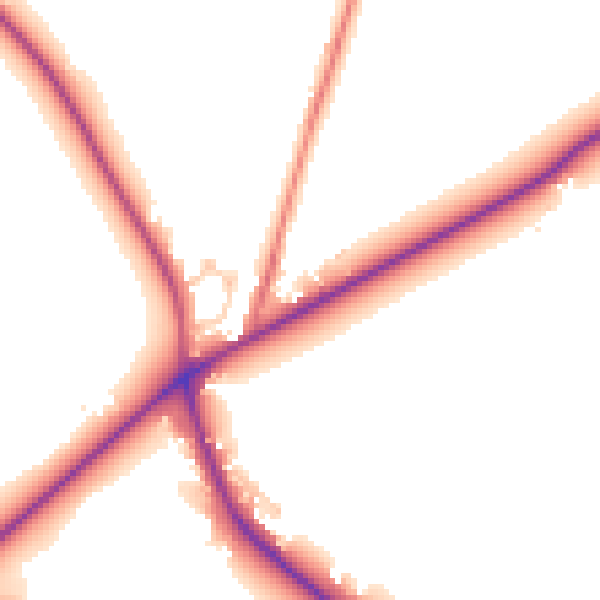 Daytime road noise heatmap for CW11 2SA
