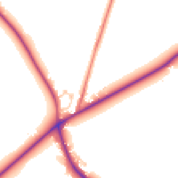 Daytime road noise heatmap for CW11 2SP