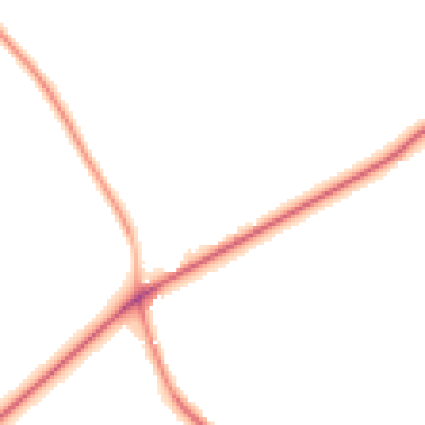 Night-time road noise heatmap for CW11 2SP