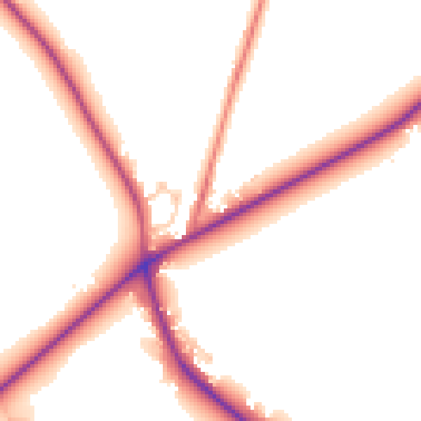 Daytime road noise heatmap for CW11 2SU
