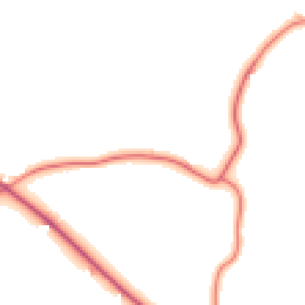 Daytime road noise heatmap for CW11 2TS