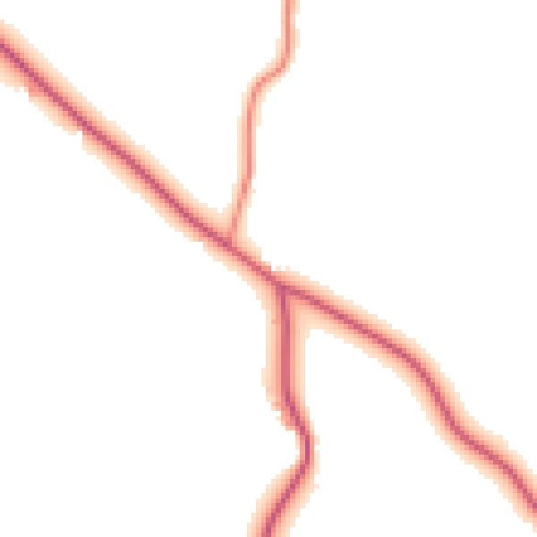 Daytime road noise heatmap for CW11 2TW
