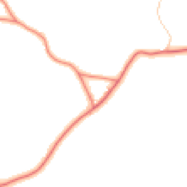 Daytime road noise heatmap for CW11 2UR