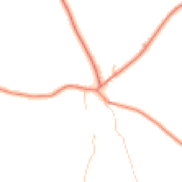Daytime road noise heatmap for CW11 2XF