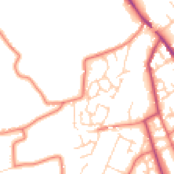Daytime road noise heatmap for CW11 3AT