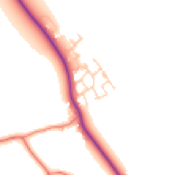 Daytime road noise heatmap for CW11 3EQ
