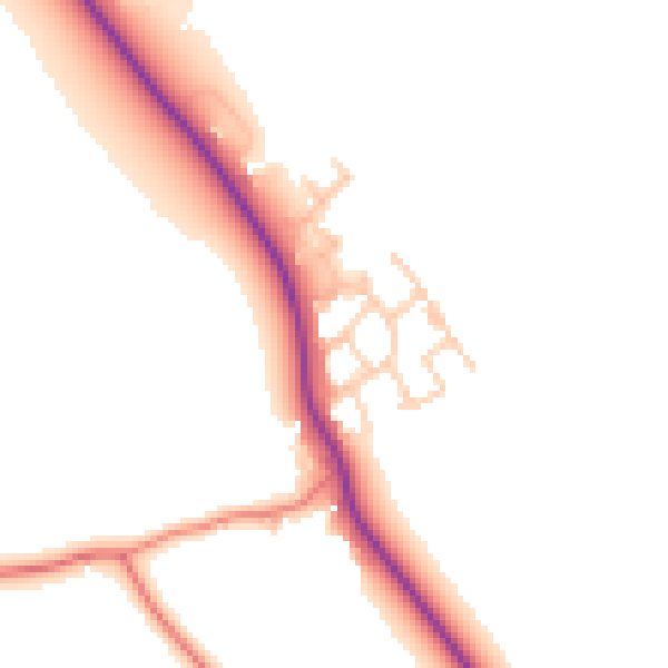 Daytime road noise heatmap for CW11 3ER