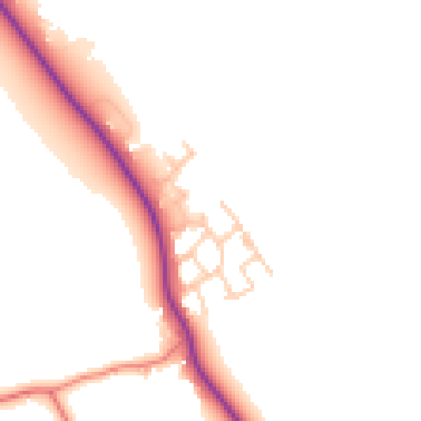 Daytime road noise heatmap for CW11 3EU