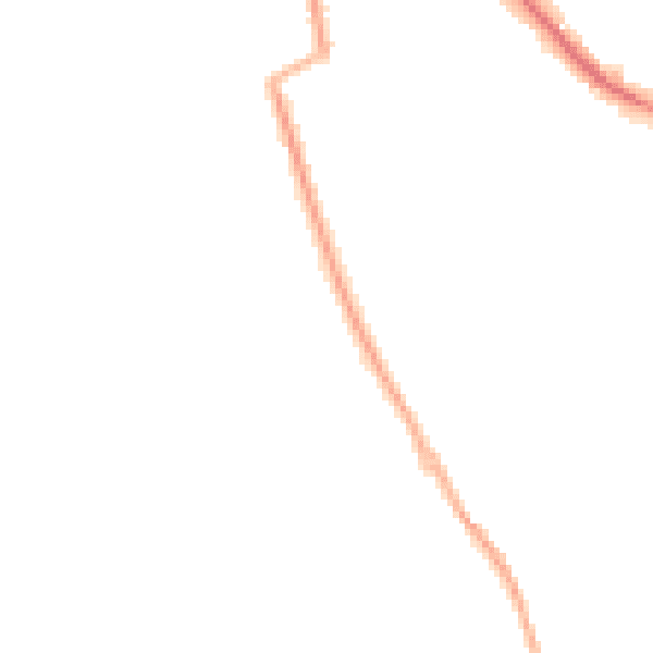 Night-time road noise heatmap for CW11 3GB