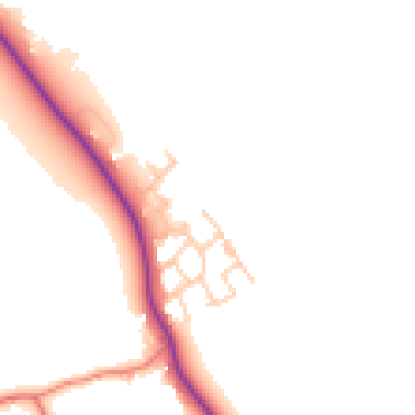Daytime road noise heatmap for CW11 3JB