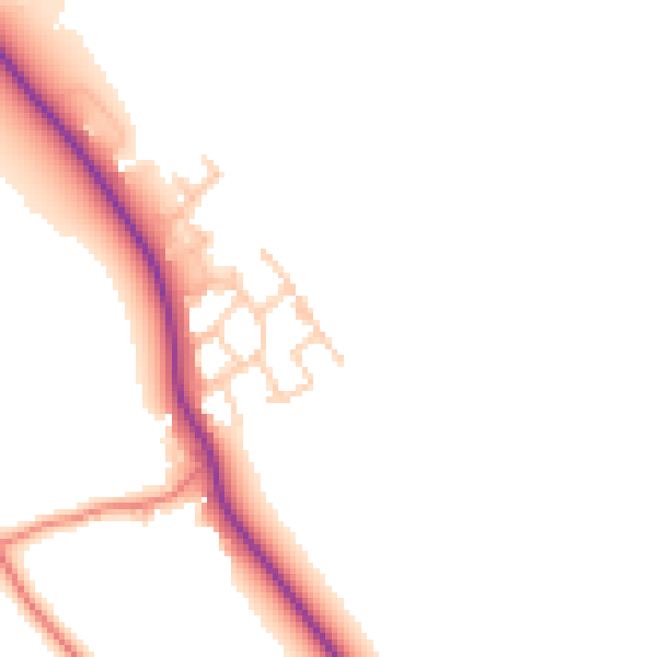 Daytime road noise heatmap for CW11 3JY