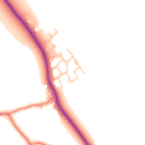 Daytime road noise heatmap for CW11 3JZ