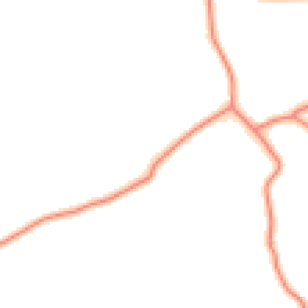 Daytime road noise heatmap for CW11 3QG
