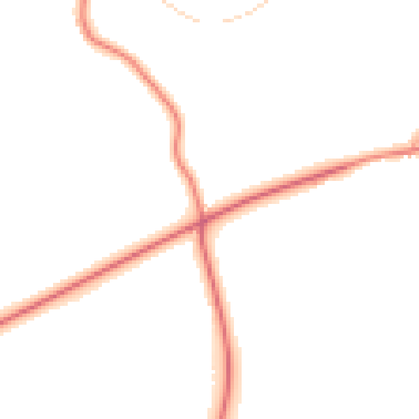 Daytime road noise heatmap for CW11 3QZ