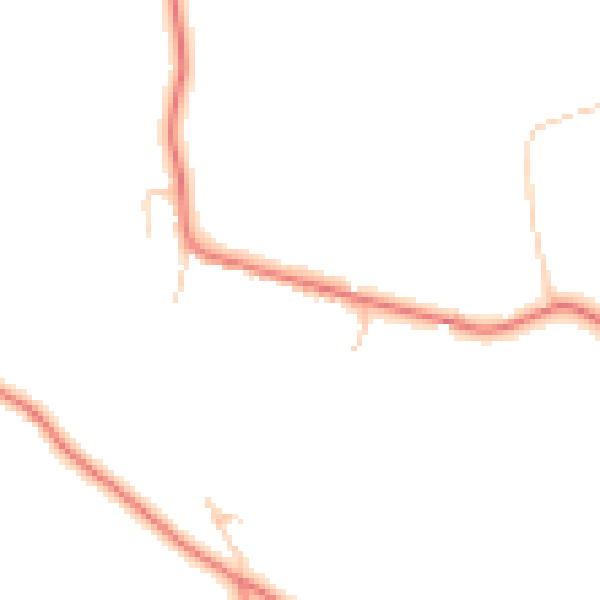 Daytime road noise heatmap for CW11 4AQ