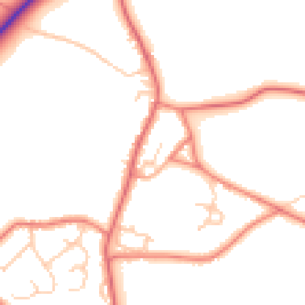 Daytime road noise heatmap for CW11 4RR