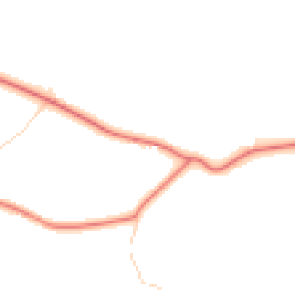 Daytime road noise heatmap for CW11 4RX
