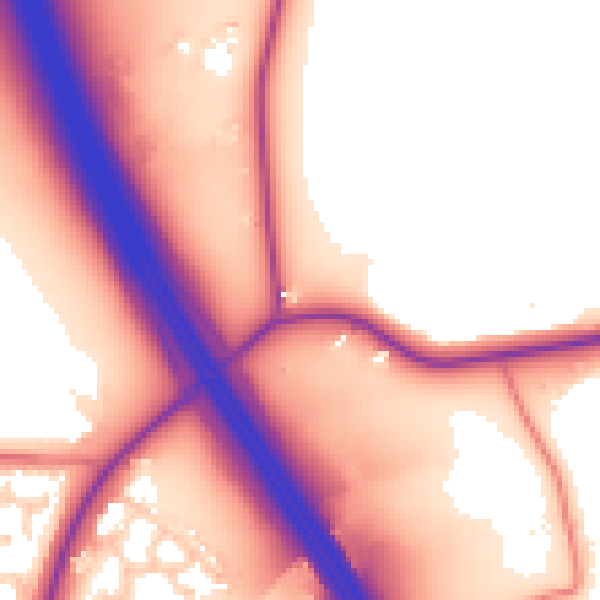 Daytime road noise heatmap for CW11 4SR