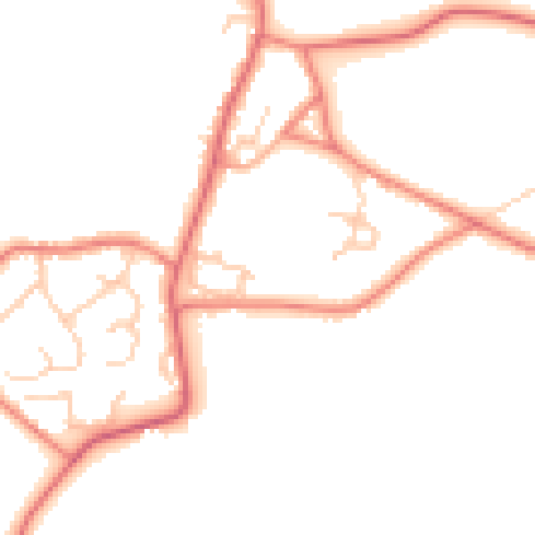 Daytime road noise heatmap for CW11 4TT