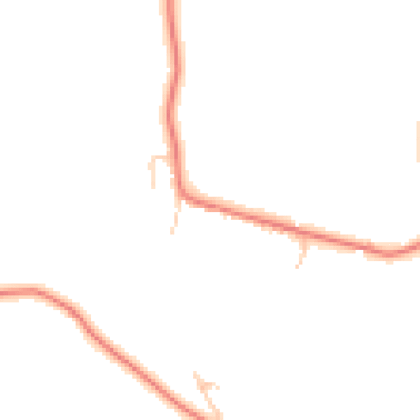 Daytime road noise heatmap for CW11 4XN