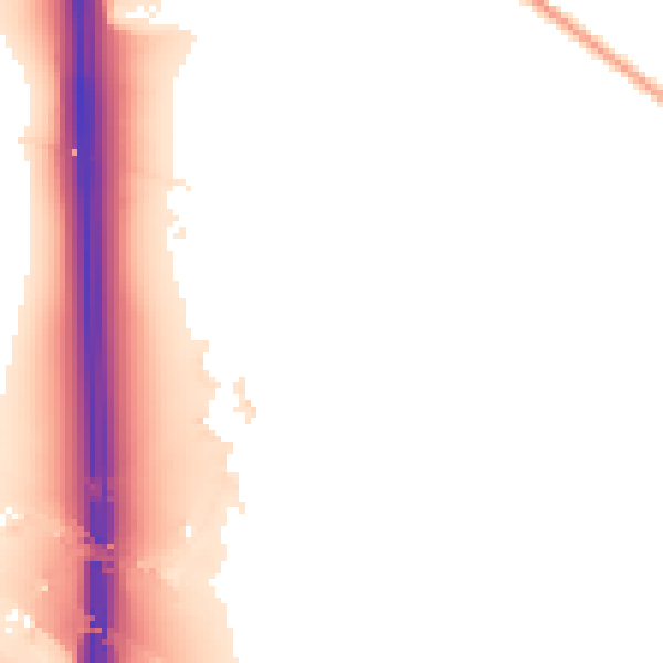 Night-time road noise heatmap for CW11 4XY