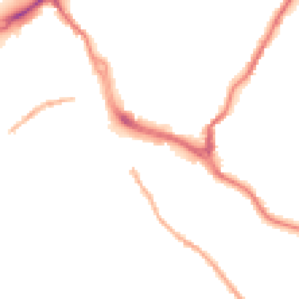Night-time road noise heatmap for CW12 1ER