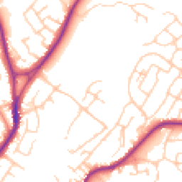 Daytime road noise heatmap for CW12 1FY