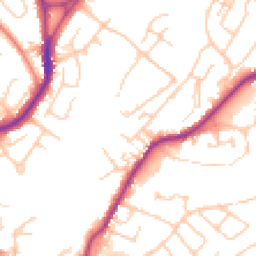 Daytime road noise heatmap for CW12 2AD