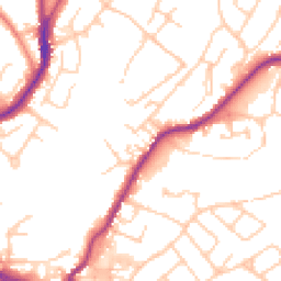 Daytime road noise heatmap for CW12 2AE