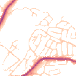 Daytime road noise heatmap for CW12 2AZ