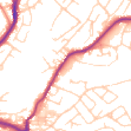 Daytime road noise heatmap for CW12 2DN