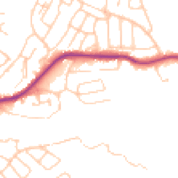 Daytime road noise heatmap for CW12 2EN