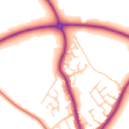 Daytime road noise heatmap for CW12 2GP